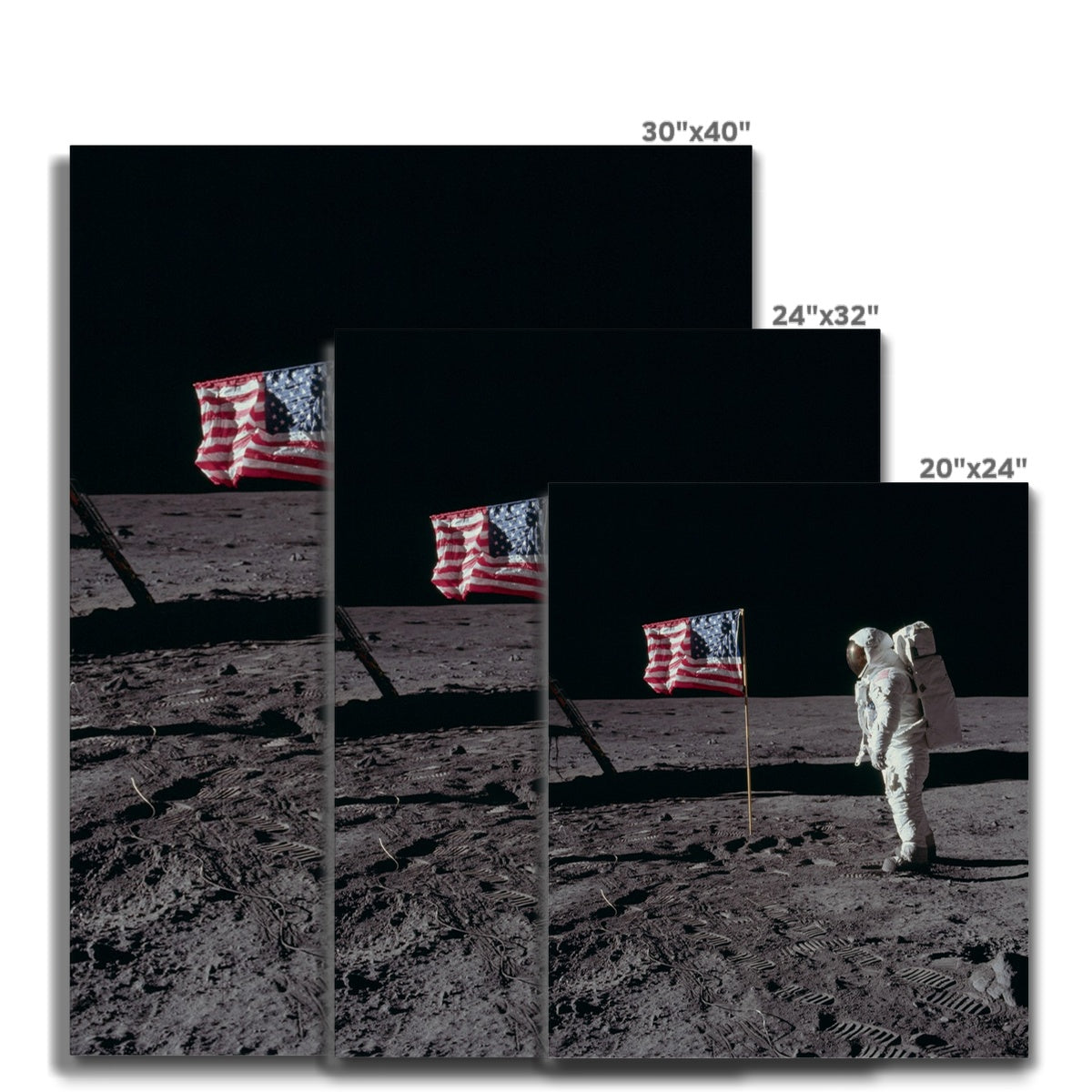 Apollo 11 Flag Canvas