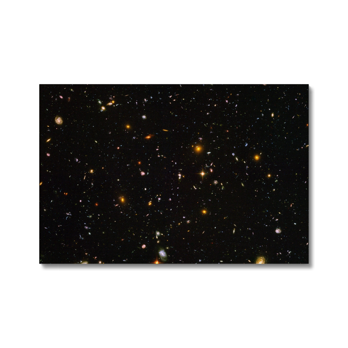 James Webb Deep Field canvas print showing thousands of distant galaxies, front view